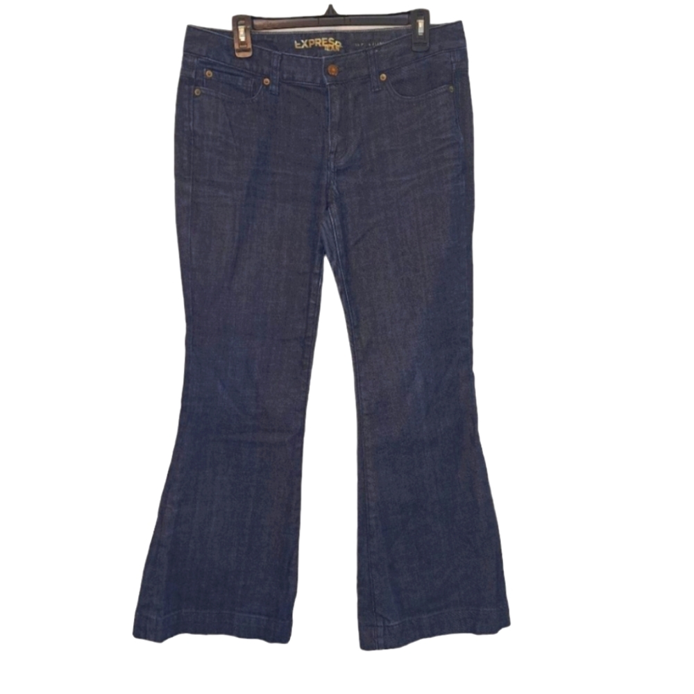 Express Eva Fit & Flare Dark Wash Jeans Size 10S Short